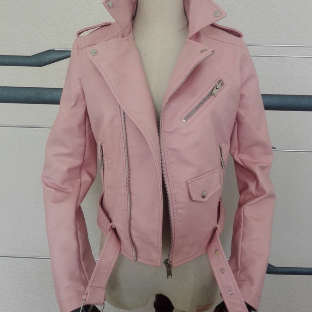 Pink Leather Jacket - Picture 3 of 5